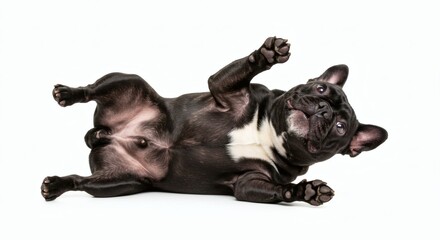 Obraz premium Funny French Bulldog isolated on white background
