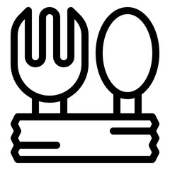 food grade tissue outline icon and illustration