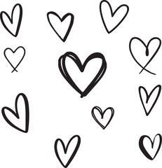 Love Heart Outline Vector Design
