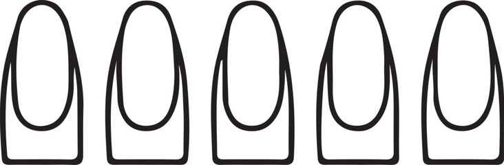 Oval Nail Vector Art Design