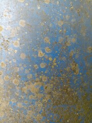 Aged Blue Surface with Rust and Mildew Texture. Close-up of old blue Surface with rust, mildew, and weather stains. Perfect for vintage, industrial, or textured backgrounds