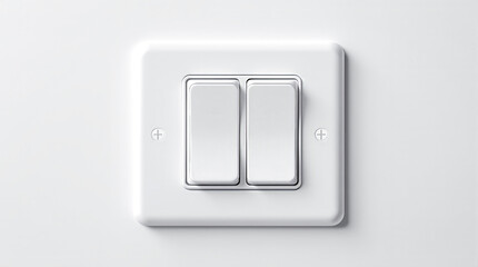 clean white double light on wall