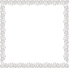 Magic crystal frame. Line art healing crystal template. Gemstone with empty space for your text