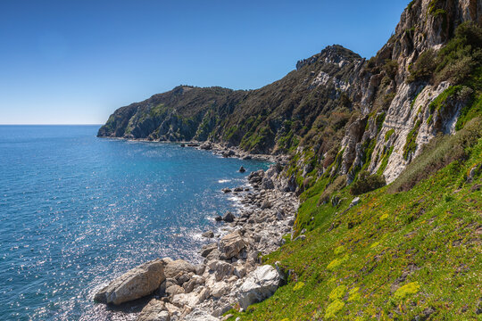 Les falaises du Parc national de Port-Cros sur l'&Icirc;le de Porquerolles