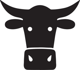 Cow   head simple icon. Vector ICON all icon Viktor
