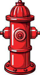 Fototapeta premium High-Quality Red Fire Extinguisher Vector Illustration with Bold Flame Icon for Ultimate Fire Safety and Emergency Response