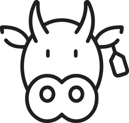 Cow   simple icon. Vector ICON all icon Viktor
