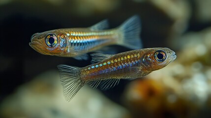 Naklejka premium Two Fish in Water