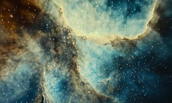 Sweeping Journey Through the Small Magellanic Cloud with Starfields and Nebula Views Made with Generative AI Technology

