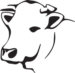 Cow   simple icon. Vector ICON all icon Viktor