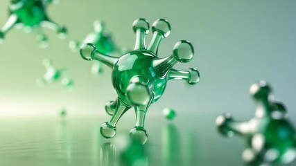 Bio-inspired animation of clear green molecules for beauty and health
