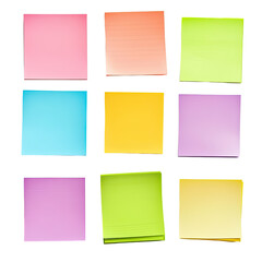 Fototapeta premium Colorful sticky notes grid