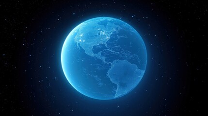 Night Earth View from Space