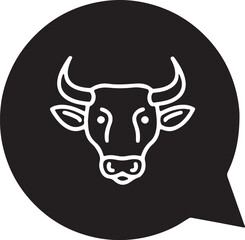 Cow   simple icon. Vector ICON all icon Viktor