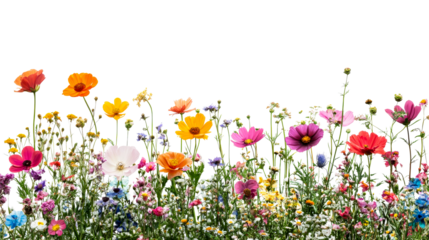 Vibrant wildflower meadow with colorful blossoms