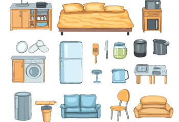 home appliances vector art