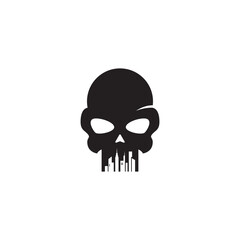 Skull city logo design template