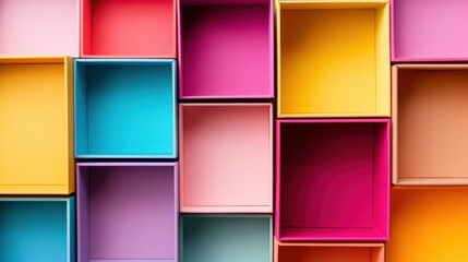 Colorful square boxes arranged in a grid pattern