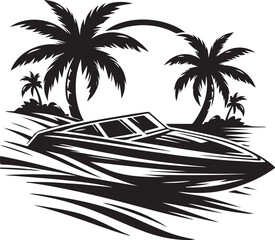 Speedboat vector