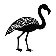 Flamingo silhouette vector illustration 