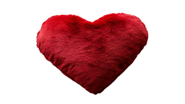 Soft heart shaped cushion for decor or gifts