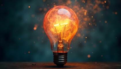 Colorful Lightbulbs Representing Creative Ideas