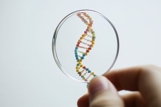 visuals showing genetic predisposition and risk analysis for health conditions Clean