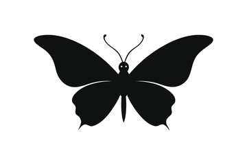 Butterfly on Silhouette Vector Design Elegant Butterfly Art