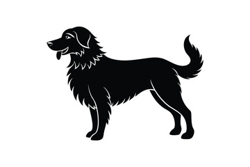 Facing Akbash Dog Silhouette Vector Art