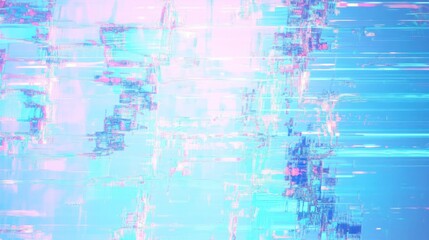 Abstract Glitch Art: Pastel Hues and Digital Distortion