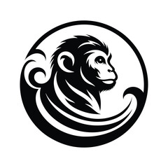 Monkey Head Vector Illustration