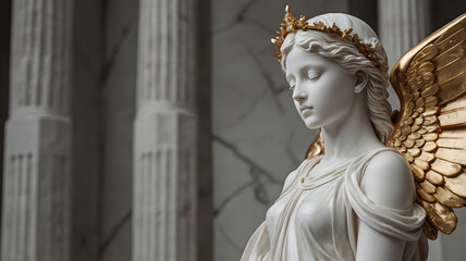 Obraz premium golden angel statue