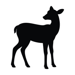Deer Silhouette Clipart | Stag Outline Vector | Wildlife Animal Design
