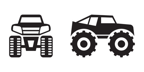 Vector artwork of monster truck silhouettes © nurartvi