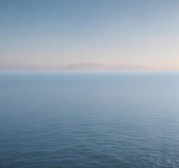 Obraz premium Gentle, hazy light blue gradient, suggesting a peaceful, ethereal seascape , subtle, minimal, texture