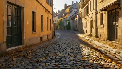 Gordijnen narrow street in stockholm © Kaneez