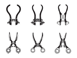 Retractor line art creative vector illustration