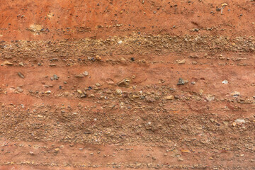 Red color stone wall textured background