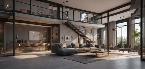 Obraz premium Modern home's framework transforming into finished luxury, walls, homebuilding, home