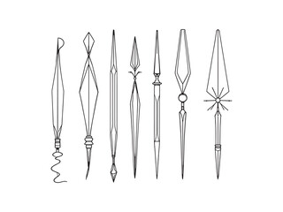 Speculum line art illustration medical drawing