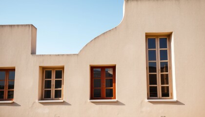 Fototapeta premium Beige building with windows
