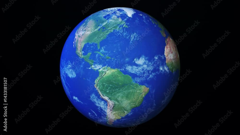Canvas Prints holographic planet earth loop animation isolated on a black background. rotating stylized semi-trans