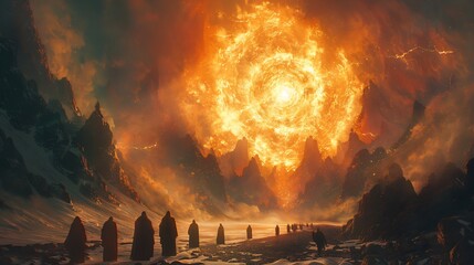 Infographic Book of Enoch combining futuristic elements with Pseudepigrapha and ancient religious texts highlighting watchers and biblical figures in a hyper realistic style with space for annotations