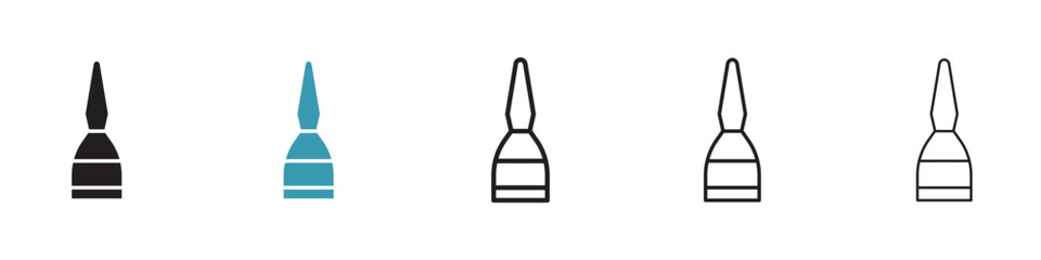 Eyeliner bottle icon in flat style. Basic vector symbol illustration