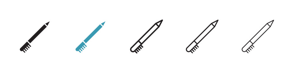 Eyeliner icon in flat style. Basic vector symbol illustration