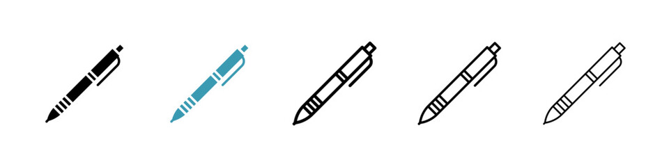 Fountain pen icon in flat style. Basic vector symbol illustration