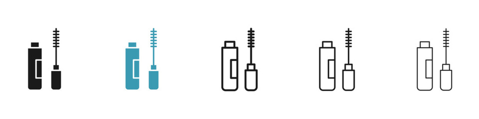 Mascara icon in flat style. Basic vector symbol illustration