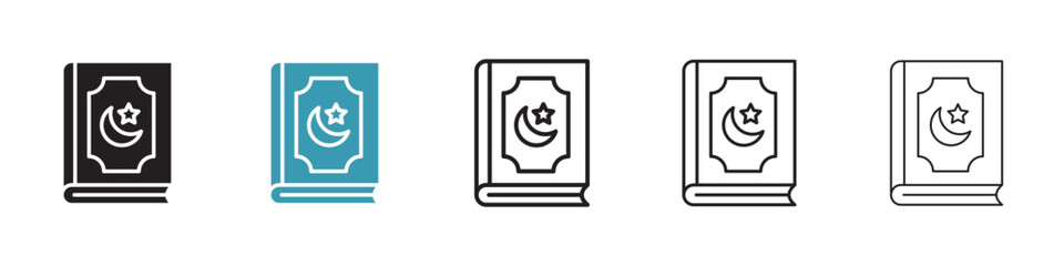 Quran kareem icon in flat style. Basic vector symbol illustration