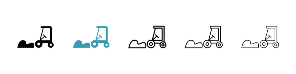 Road construction sign in flat style. Basic vector symbol illustration