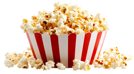 Delicious popcorn served in a striped bowl